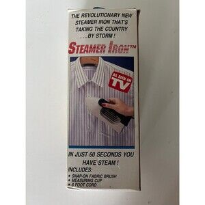 BNIB As Seen on TV Deadstock 1980s Handheld Clothing Steamer Iron